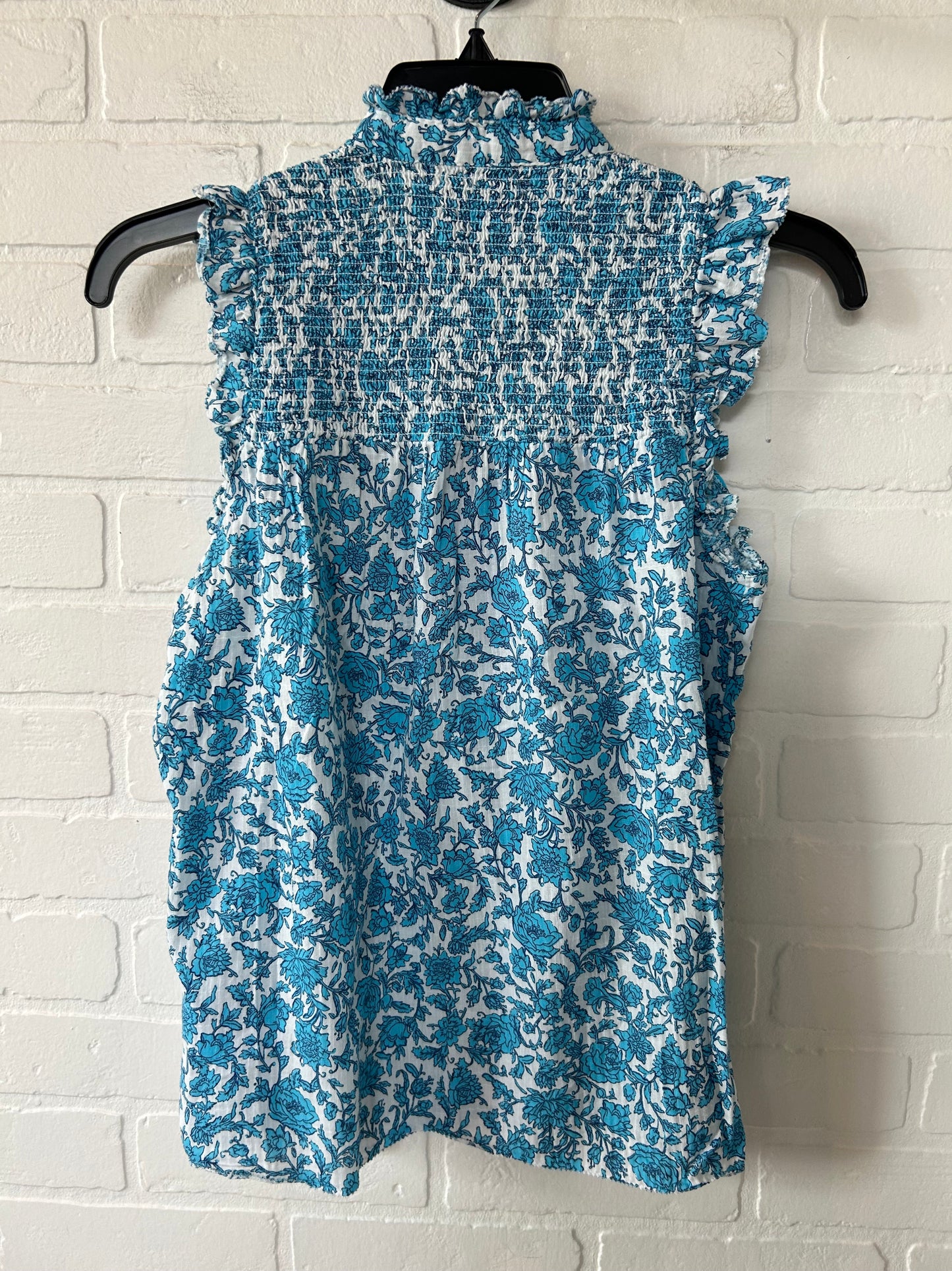 Blue & White Top Sleeveless J. Crew, Size Xxs