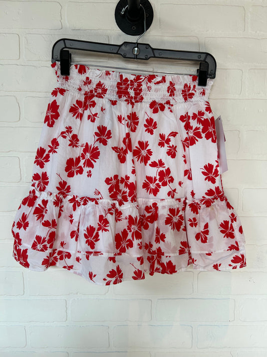 Red & White Skirt Mini & Short J. Crew, Size 0