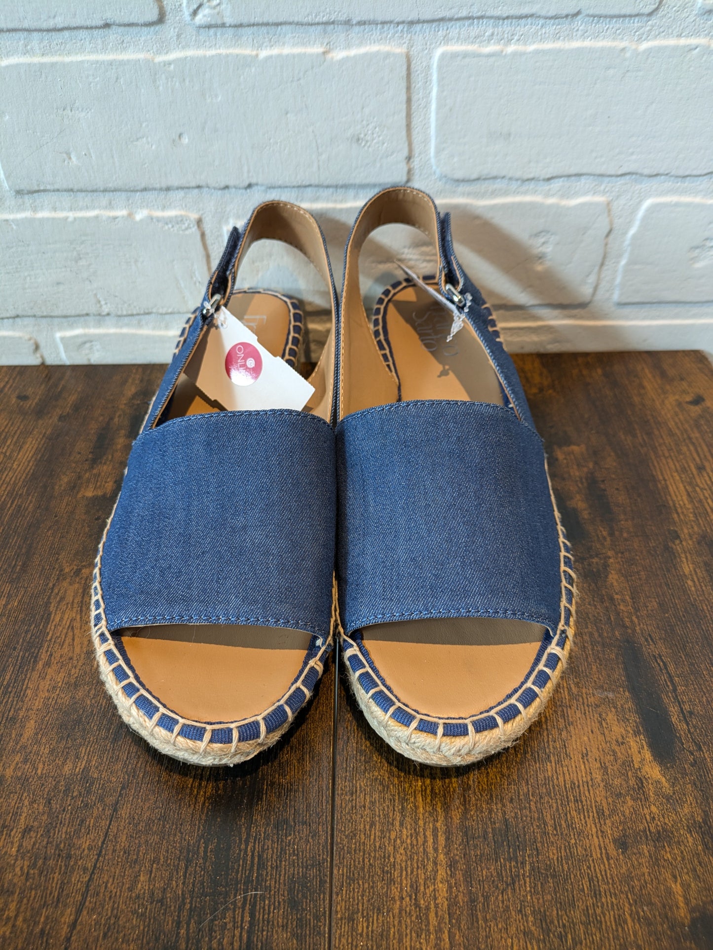 Sandals Flats By Franco Sarto In Blue Denim, Size: 7