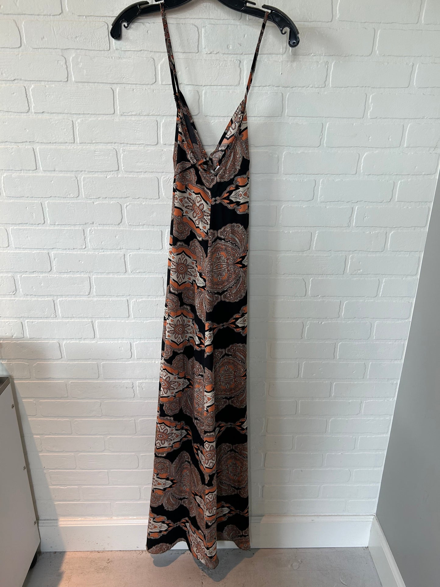 Dress Casual Maxi By Leith In Black & Orange, Size: S