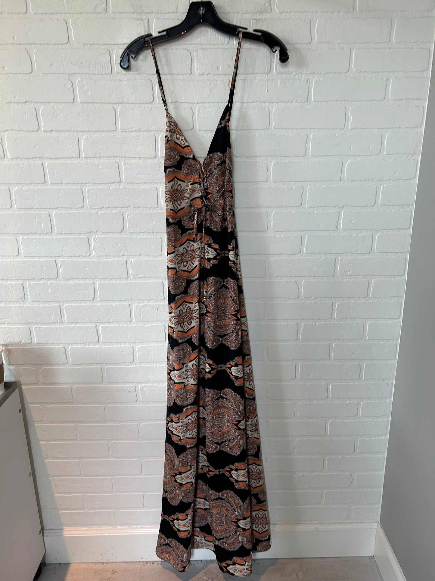 Dress Casual Maxi By Leith In Black & Orange, Size: S