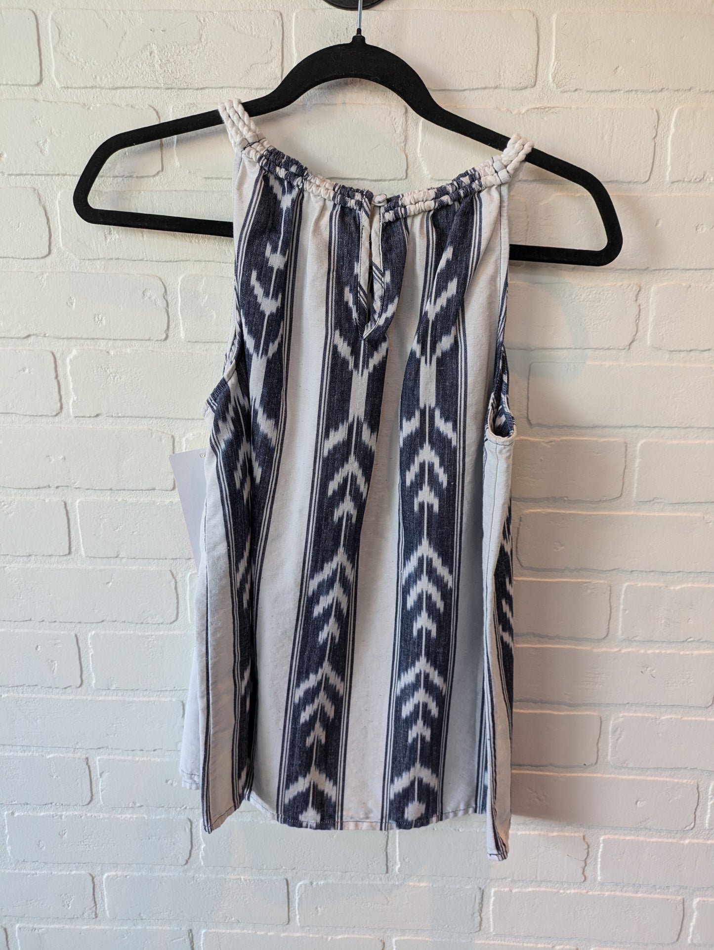 Top Sleeveless By J. Crew In Blue & Cream, Size: S