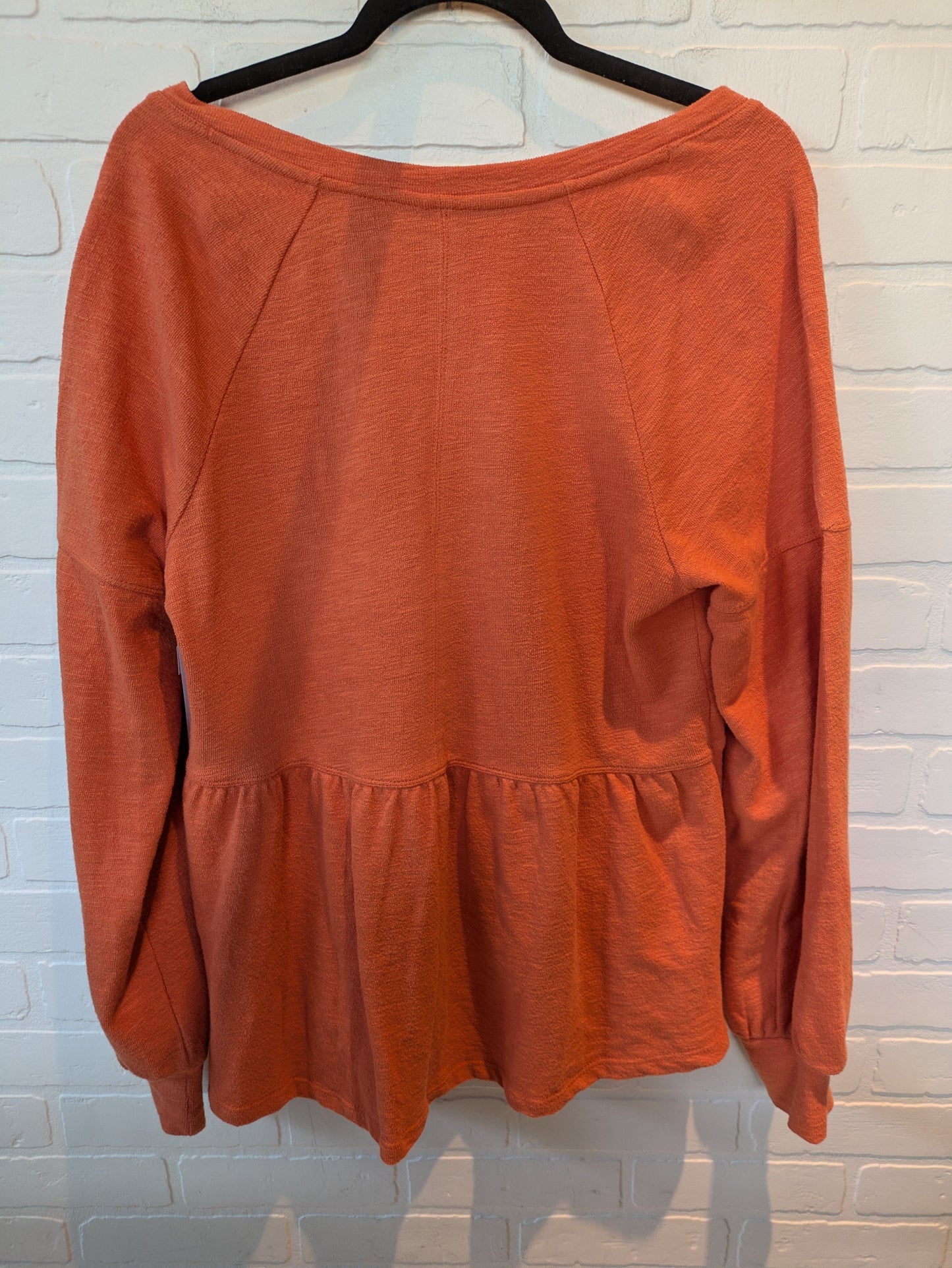 Top Long Sleeve By Pilcro In Orange, Size: M