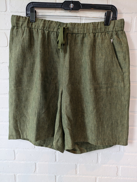 Shorts By Eileen Fisher In Green, Size: 12