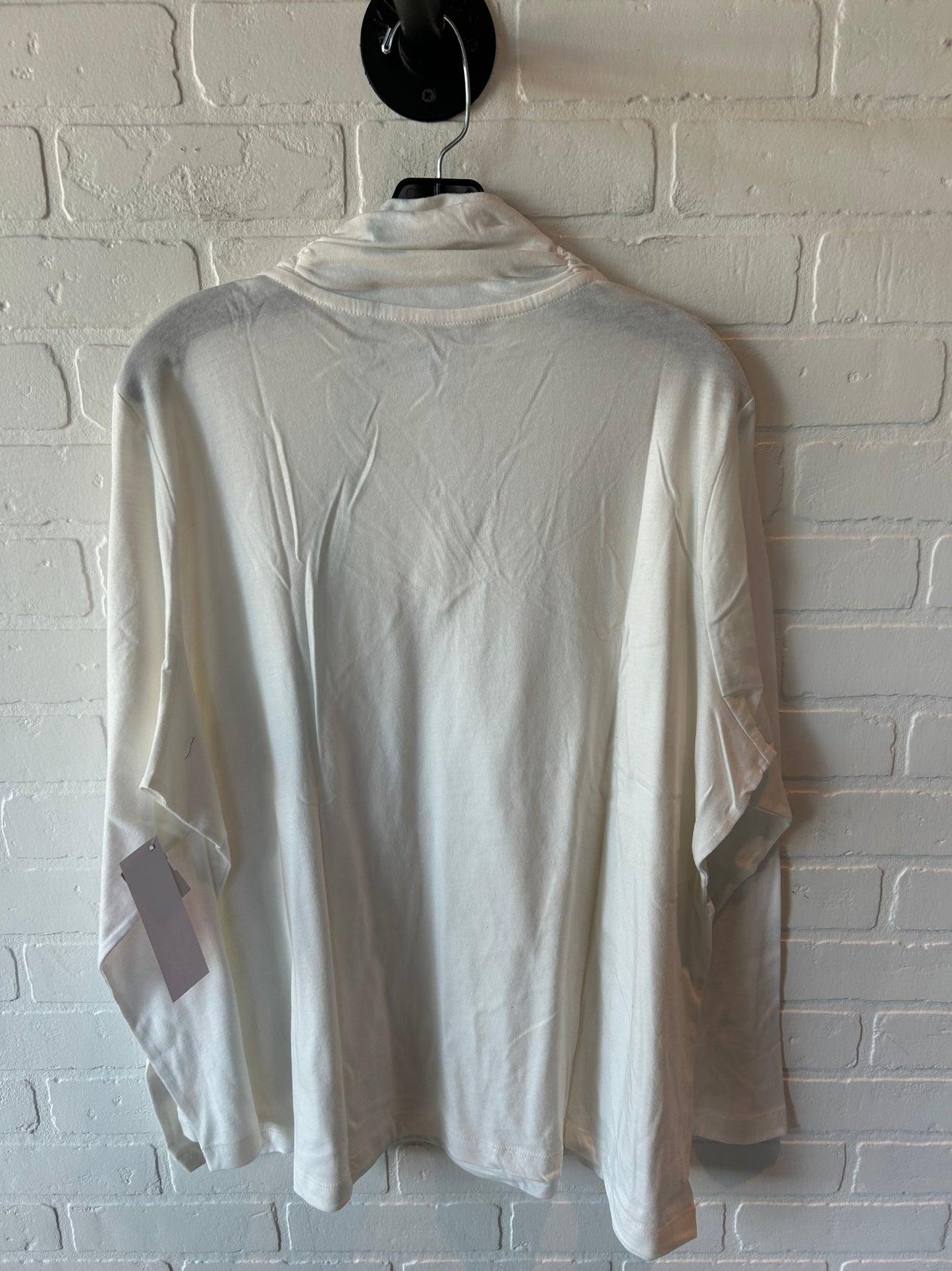 Top Long Sleeve Basic By Lands End In White, Size: 3x