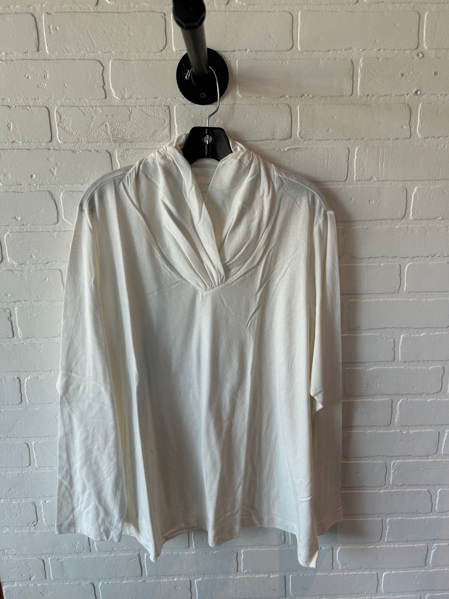 Top Long Sleeve Basic By Lands End In White, Size: 3x