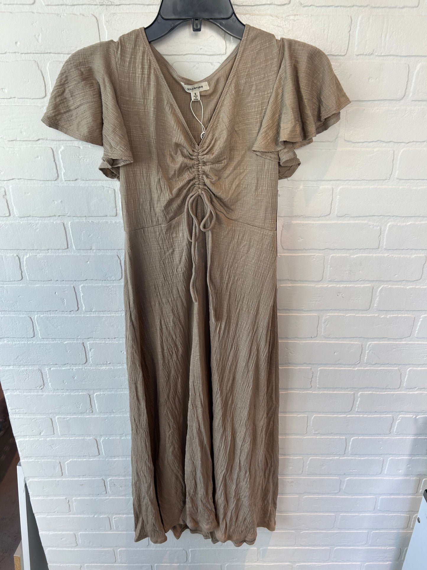 Dress Casual Midi By Max Studio In Tan, Size: S