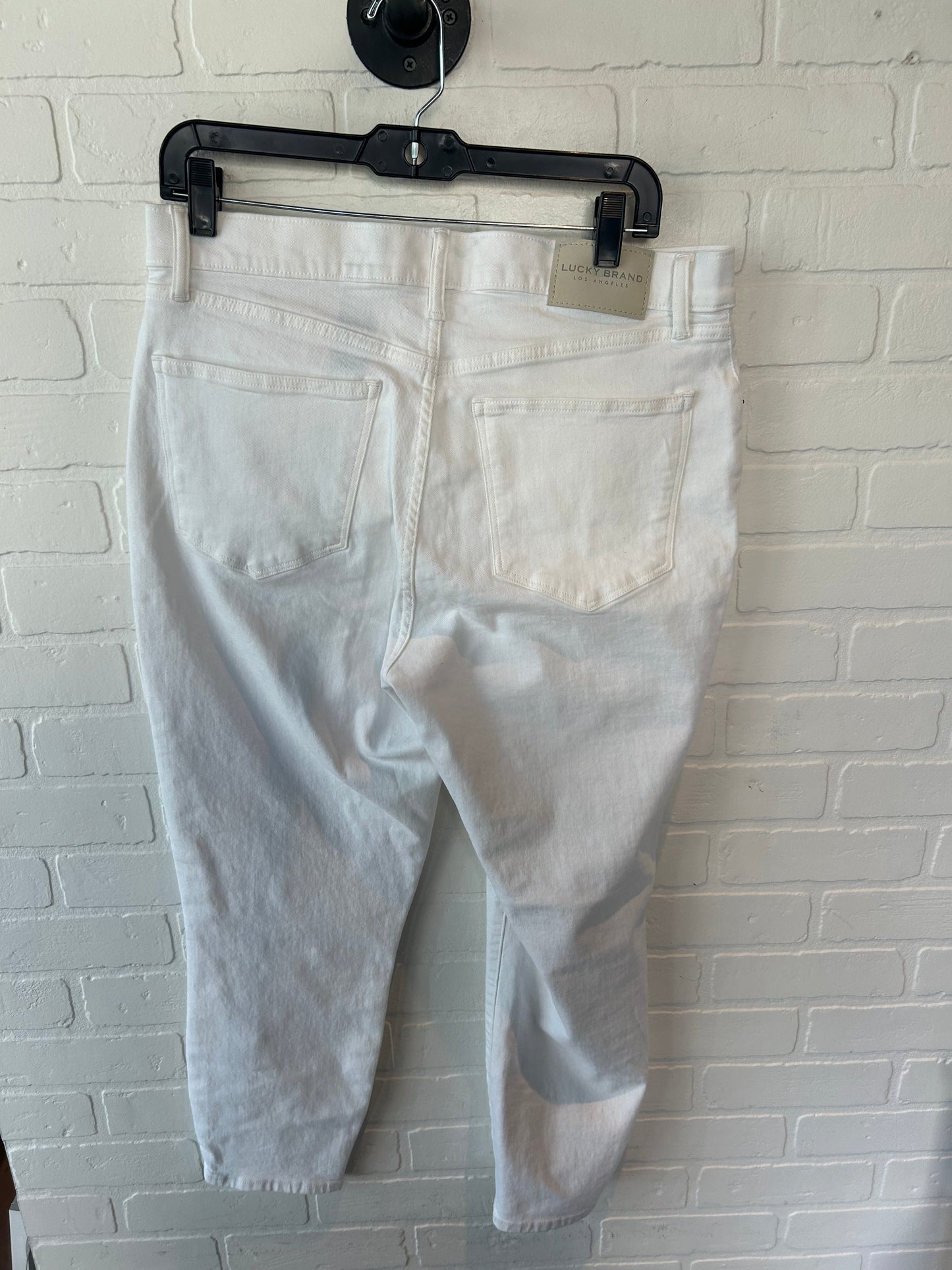 Jeans Cropped By Lucky Brand In White, Size: 12