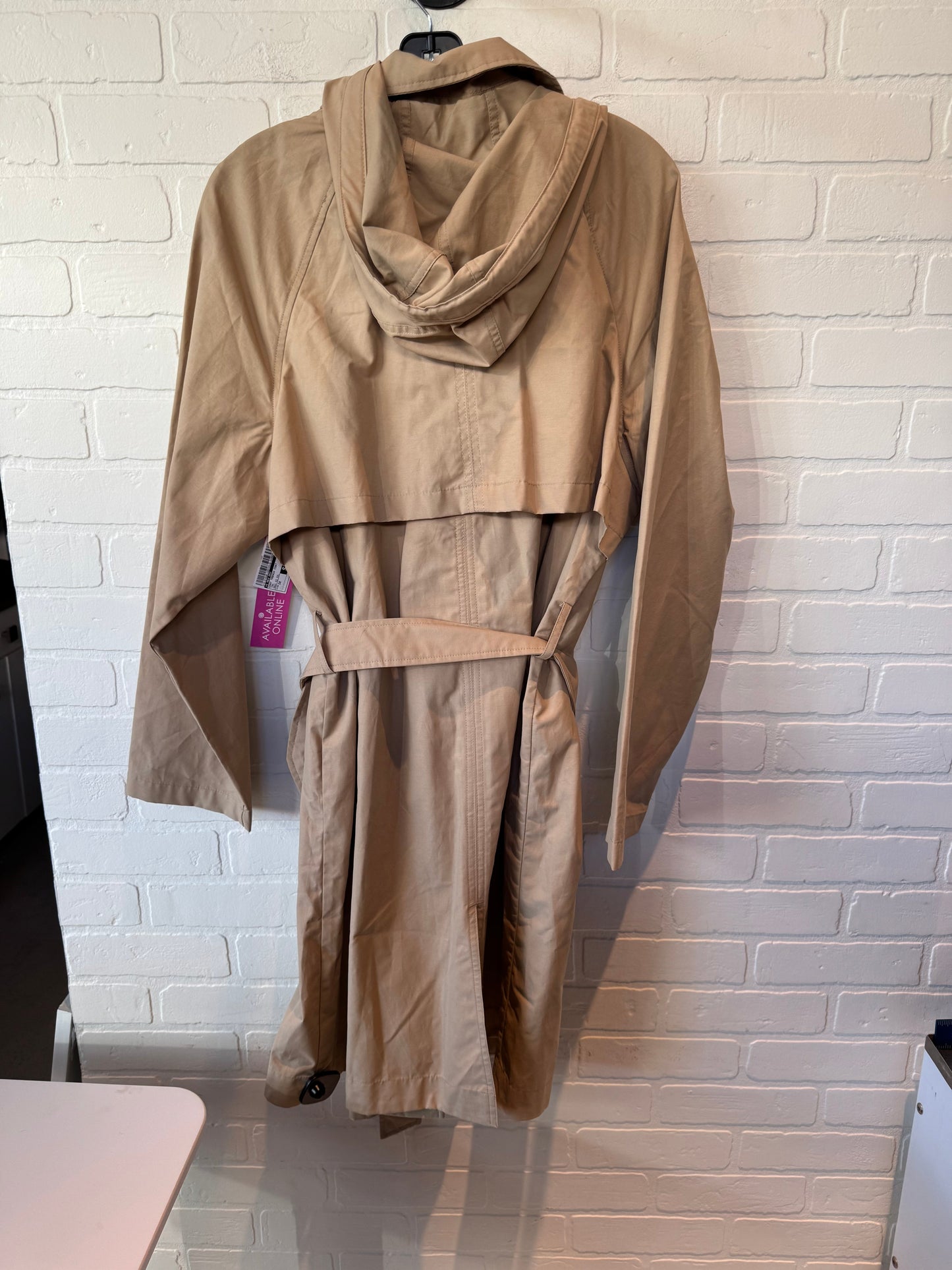 Coat Trench Coat By A New Day In Tan, Size: 1x