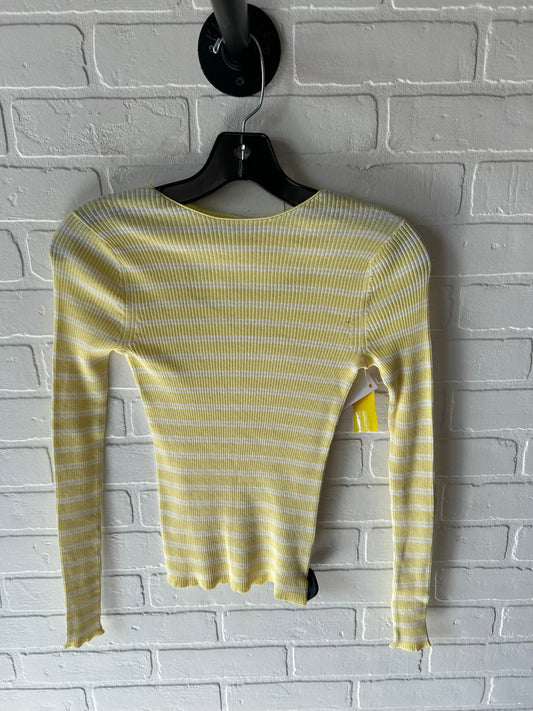 Top Long Sleeve By Vince In Yellow, Size: Xs