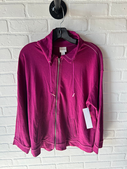 Sweatshirt Hoodie By Chicos In Pink, Size: L