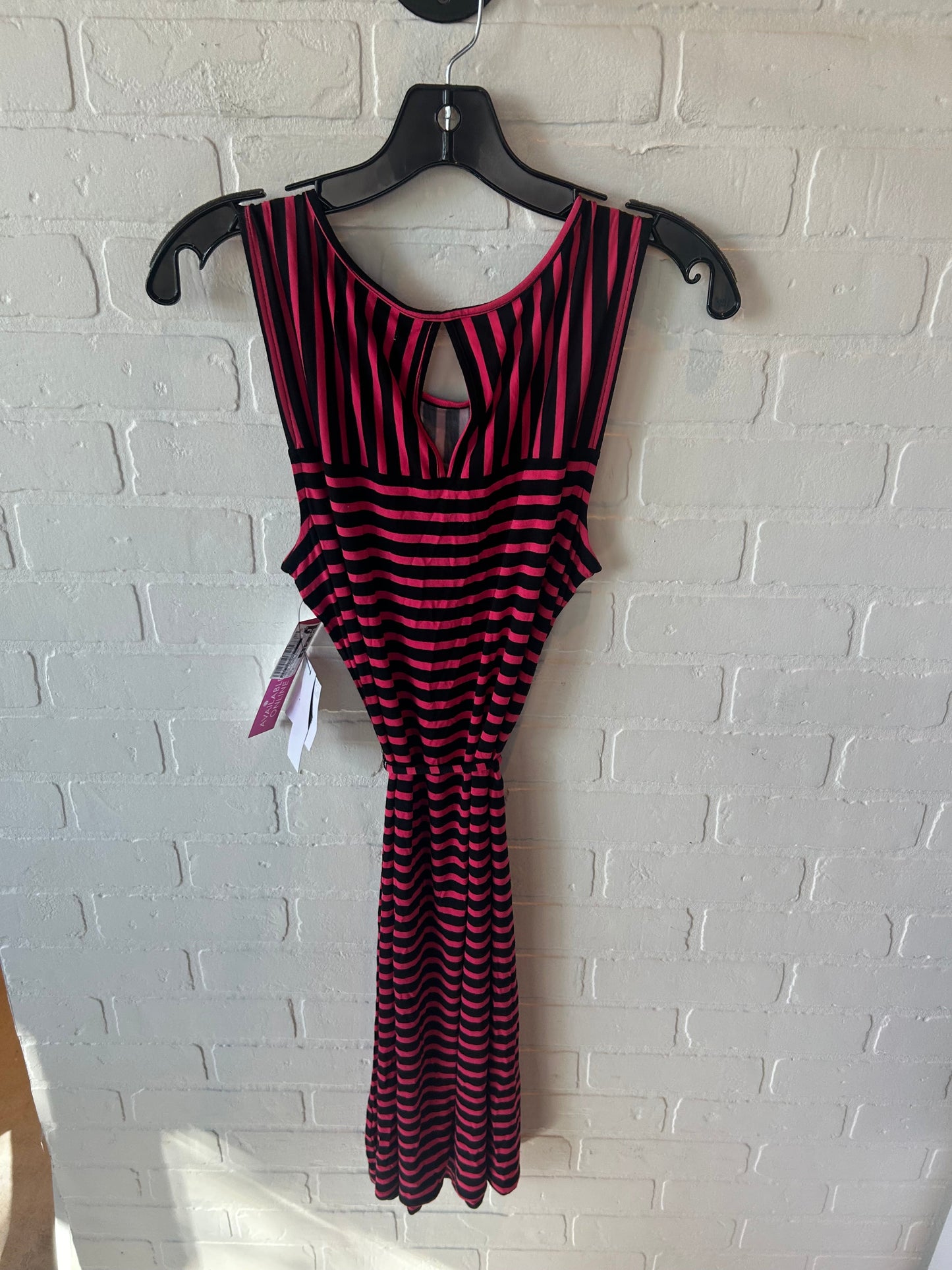 Dress Casual Midi By Liz Claiborne In Striped Pattern, Size: M