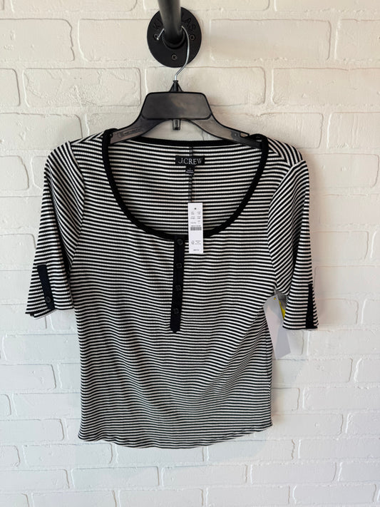 Top Short Sleeve By J. Crew In Black & Yellow, Size: L