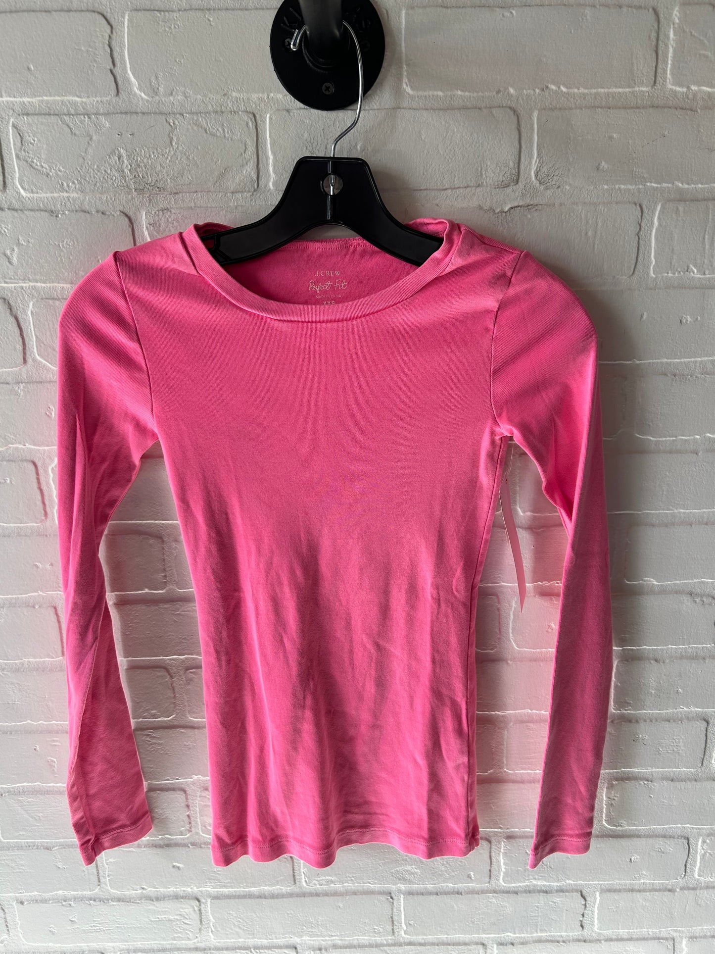 Top Long Sleeve Basic By J. Crew In Pink, Size: Xxs