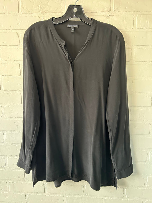 Top Long Sleeve By Eileen Fisher In Black, Size: S