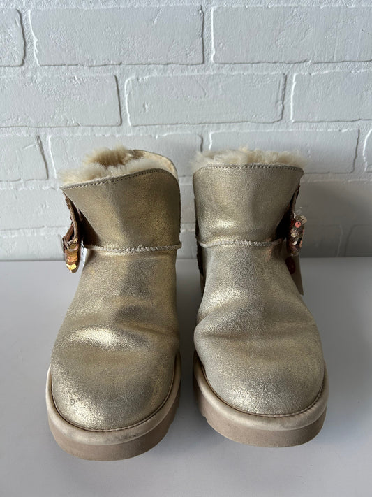 Boots Designer By Ugg In Gold, Size: 9