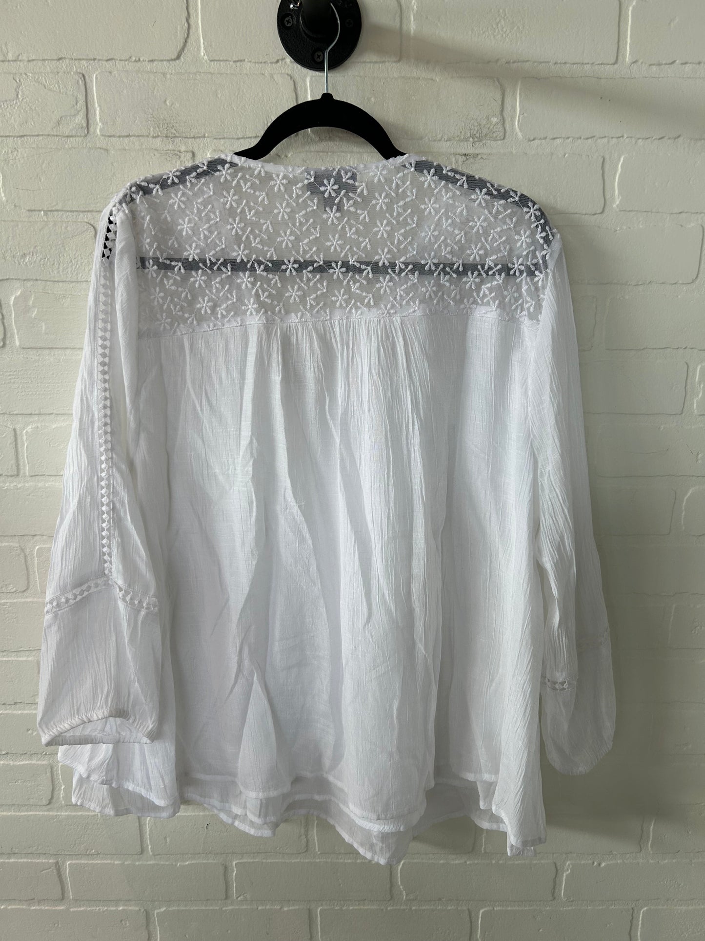 Top Long Sleeve By Style And Company In White, Size: Xl