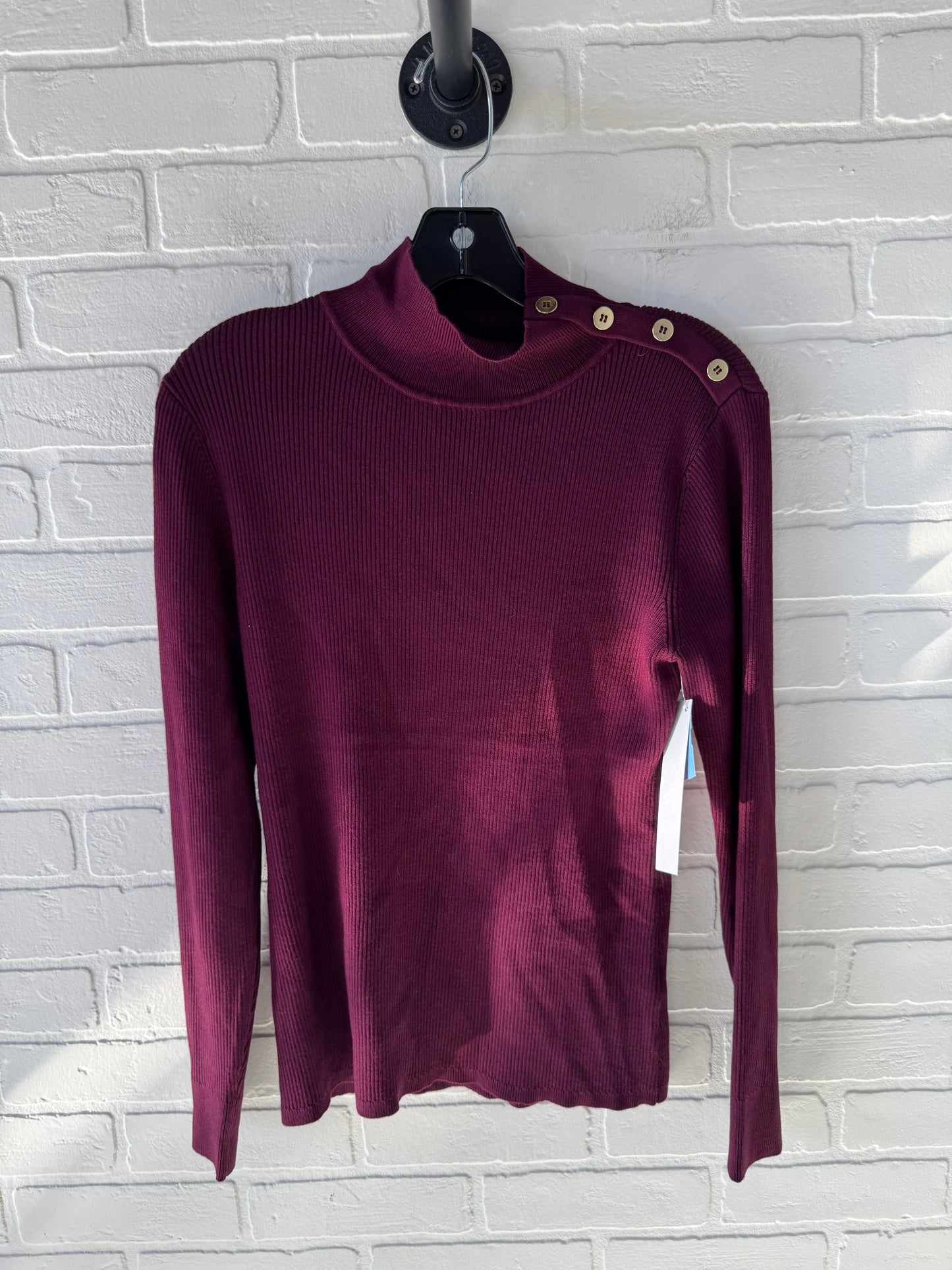 Sweater By Cable And Gauge In Purple, Size: L