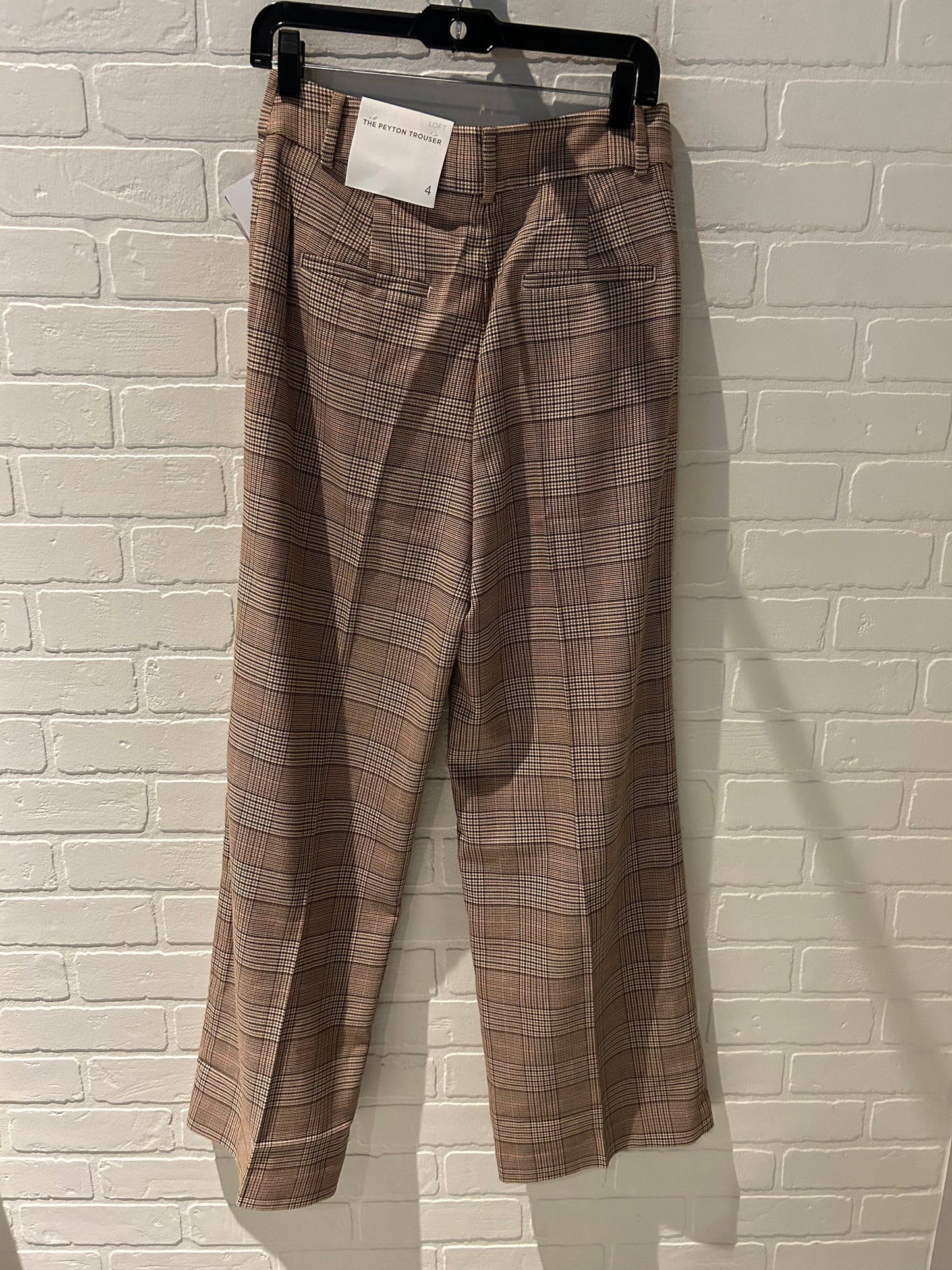 Pants Wide Leg By Loft In Brown & Cream, Size: 4