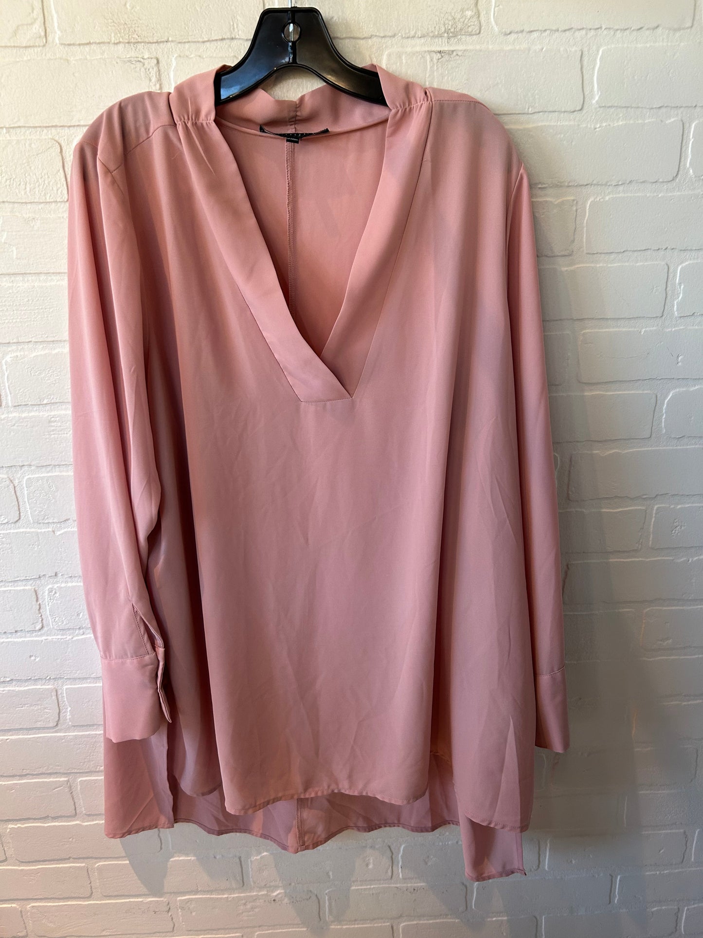 Top Long Sleeve By Eloquii In Pink, Size: 2x