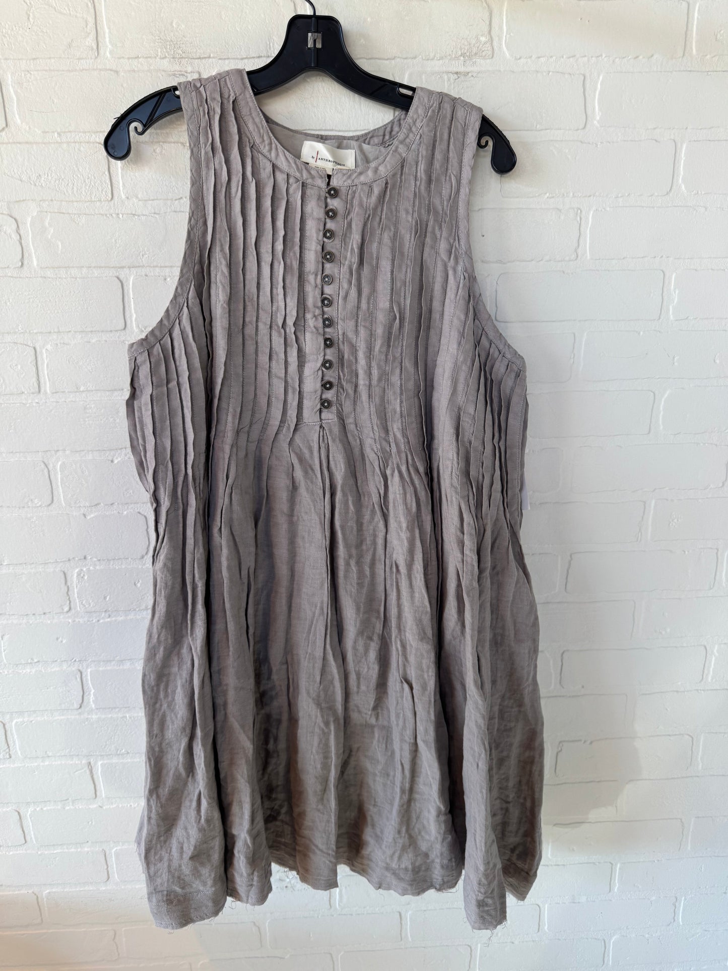 Dress Casual Short By Anthropologie In Grey, Size: 1x