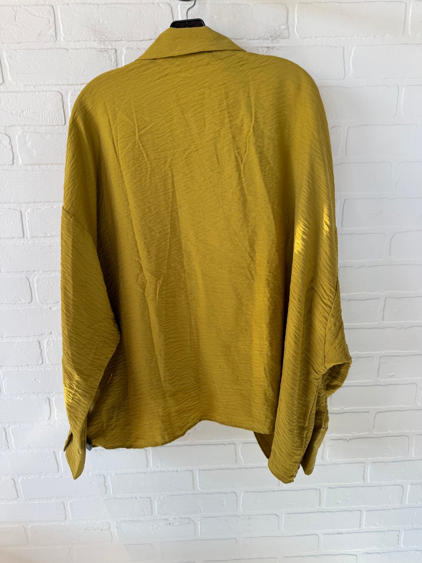 Top Long Sleeve By Anthropologie In Chartreuse, Size: Xl