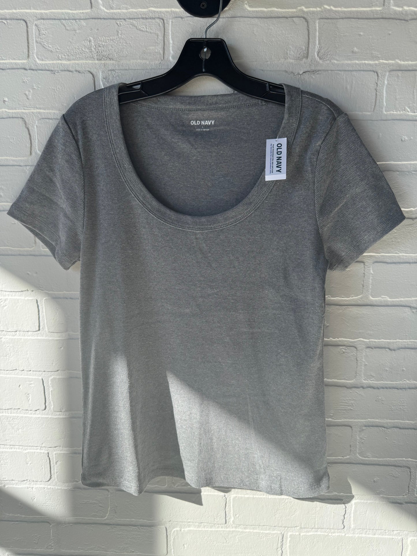 Top Short Sleeve Basic By Old Navy In Grey, Size: L