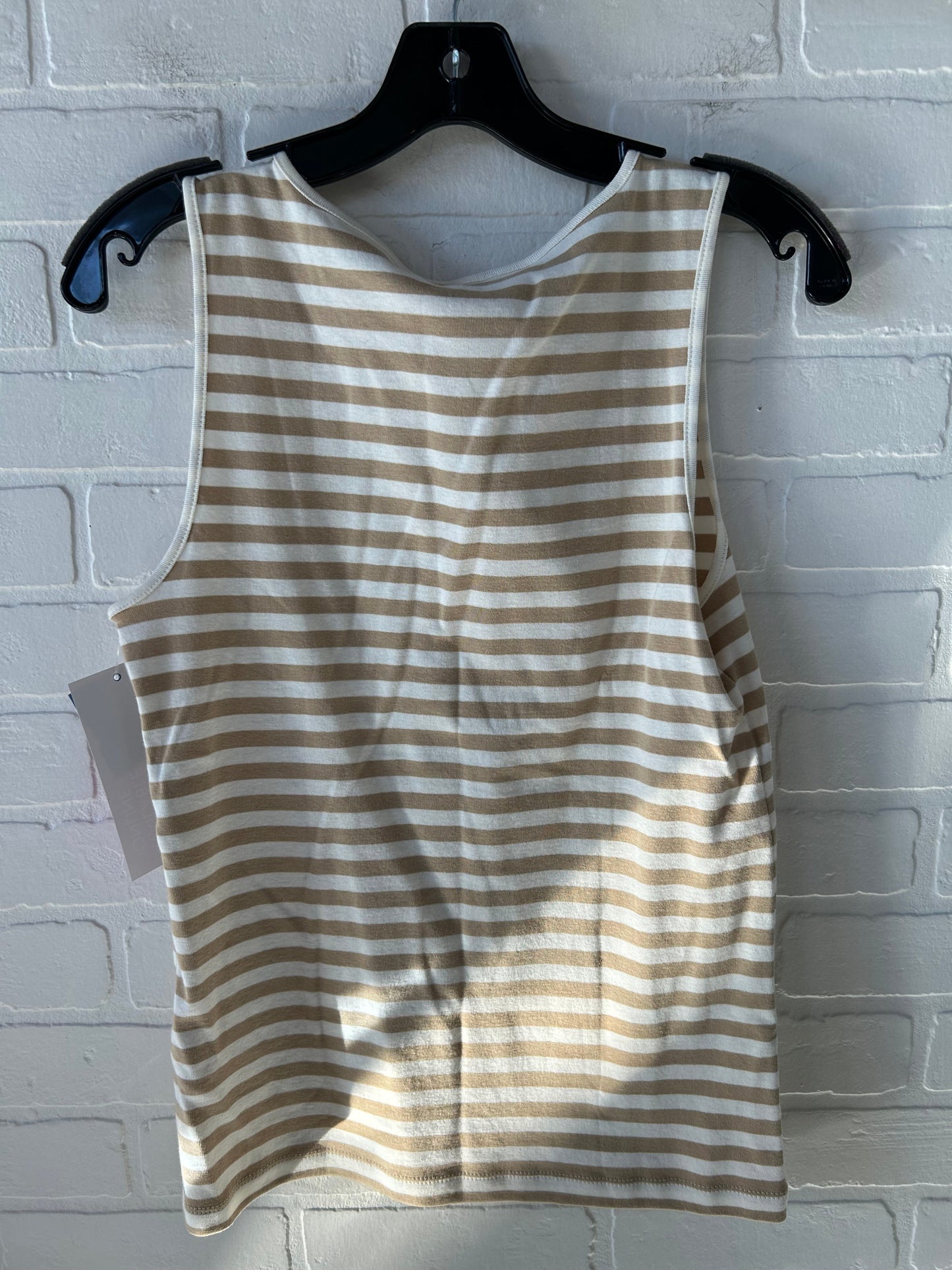 Top Sleeveless Basic By J. Crew In Cream & Tan, Size: M