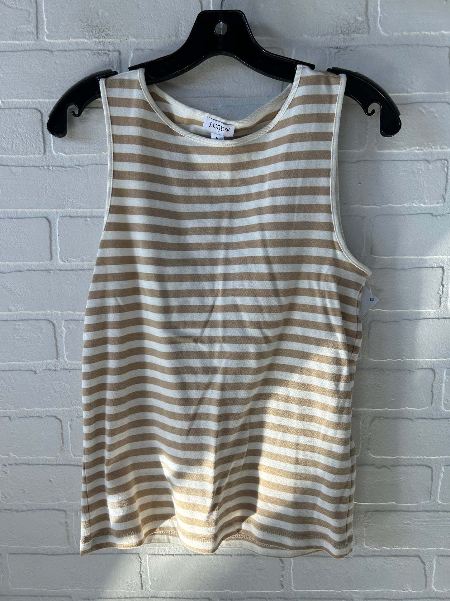 Top Sleeveless Basic By J. Crew In Cream & Tan, Size: M