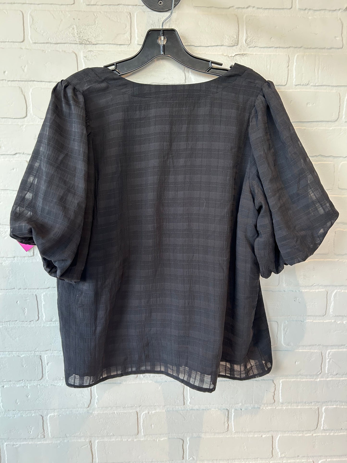 Top Short Sleeve By Loft In Black, Size: M