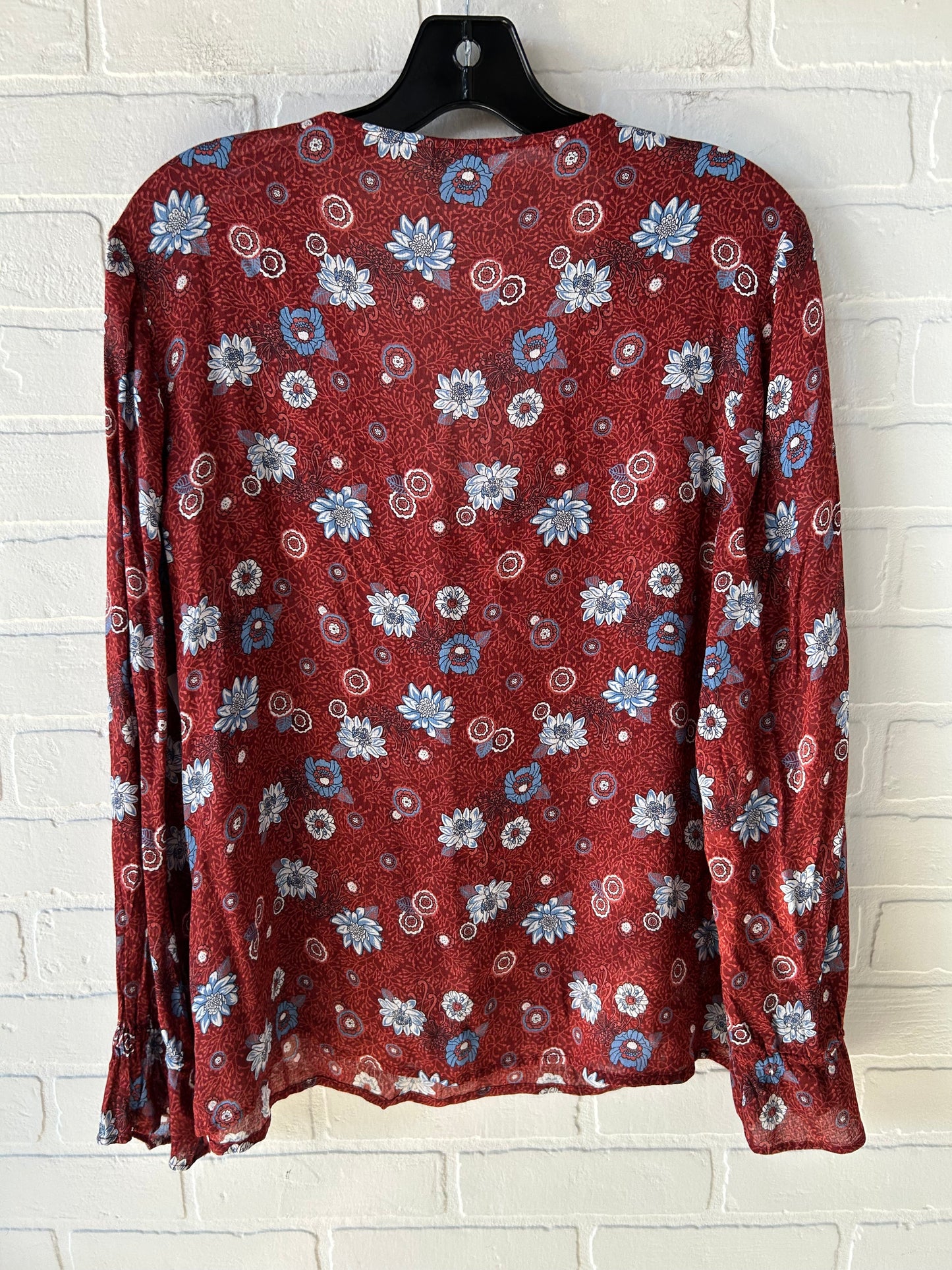 Top Long Sleeve By Lucky Brand In Floral Print, Size: L