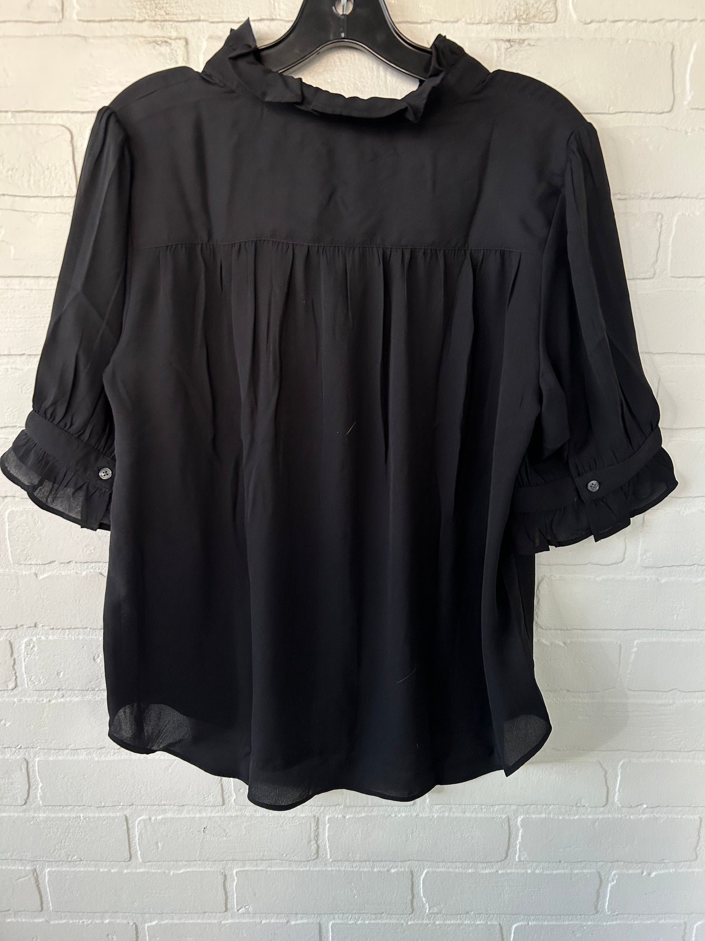 Top Short Sleeve By Ann Taylor In Black, Size: M