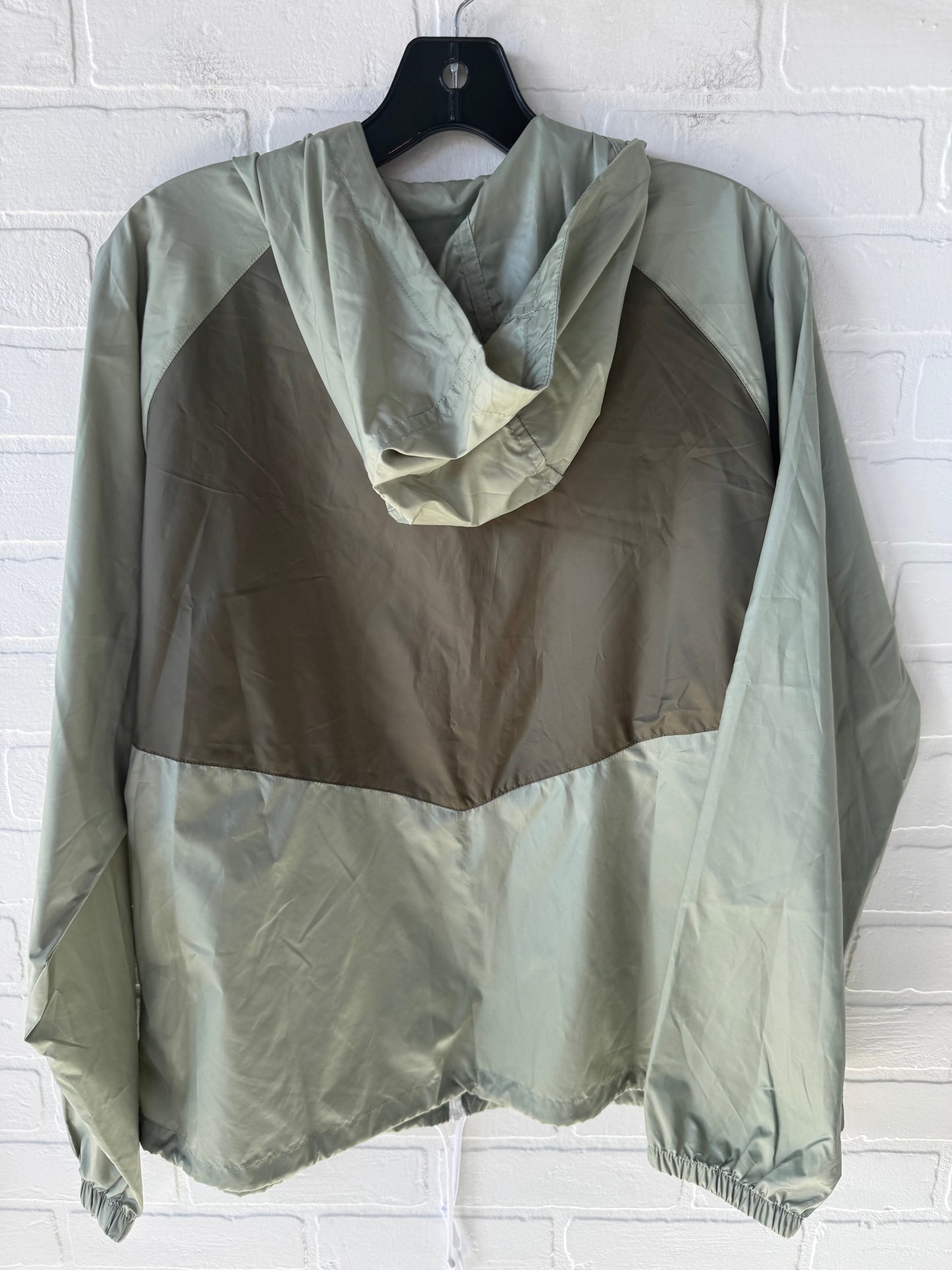 Jacket Windbreaker By Columbia In Green, Size: L