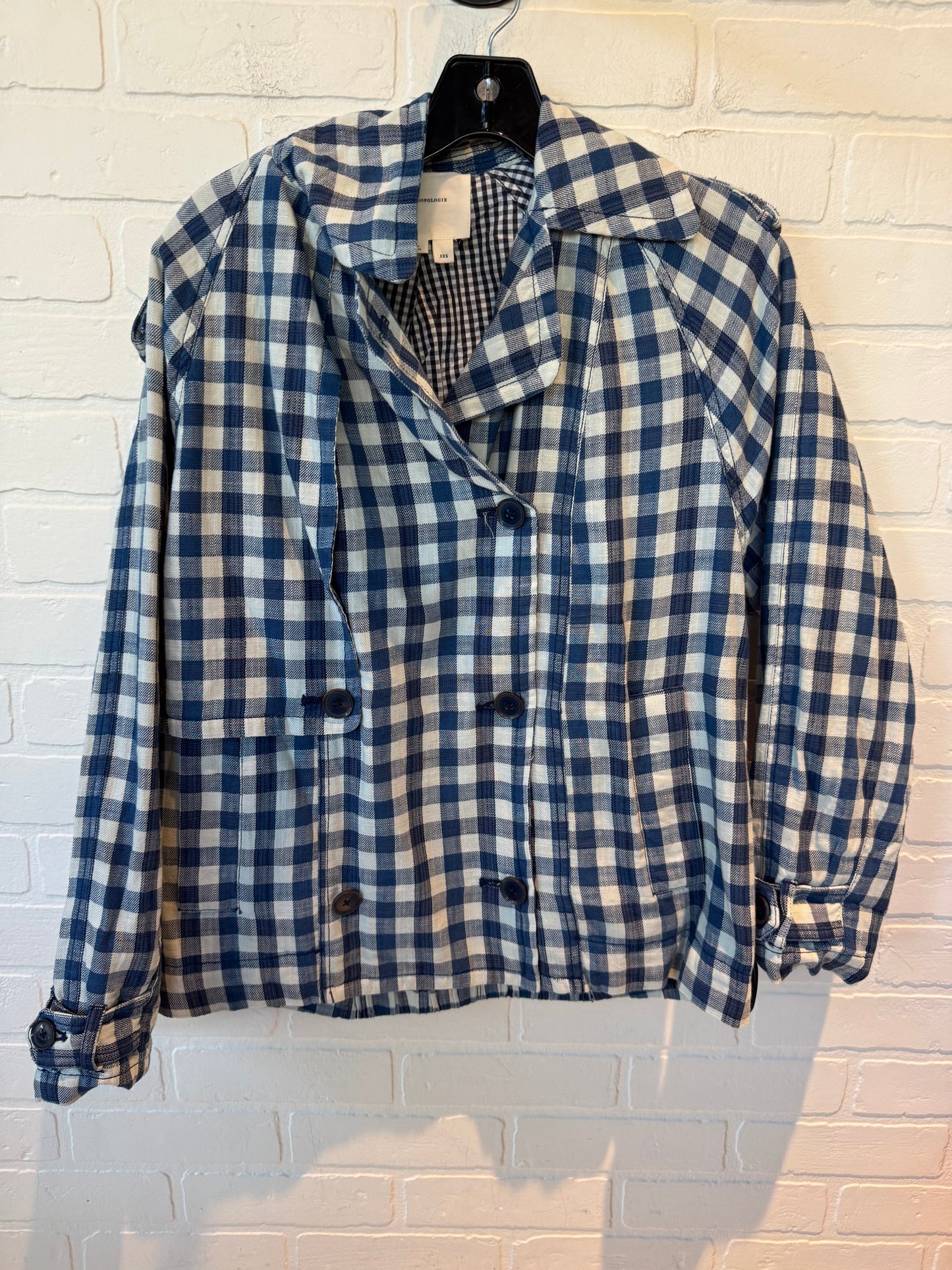 Jacket Other By Anthropologie In Blue & White, Size: Xxs