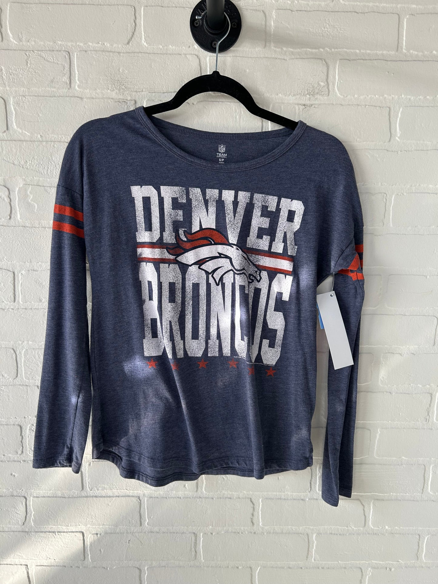 Top Long Sleeve Basic By Nfl In Blue & White, Size: S