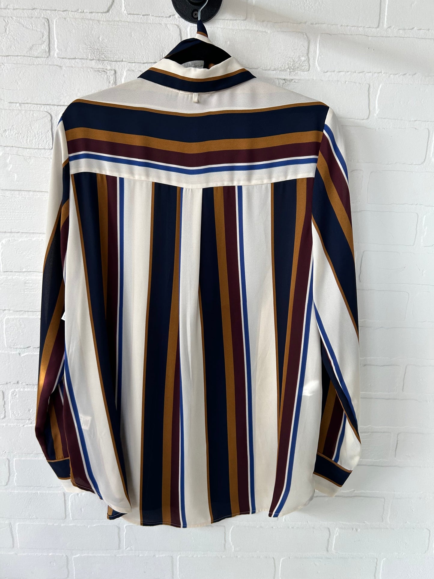 Top Long Sleeve By Pleione In Striped Pattern, Size: Xl