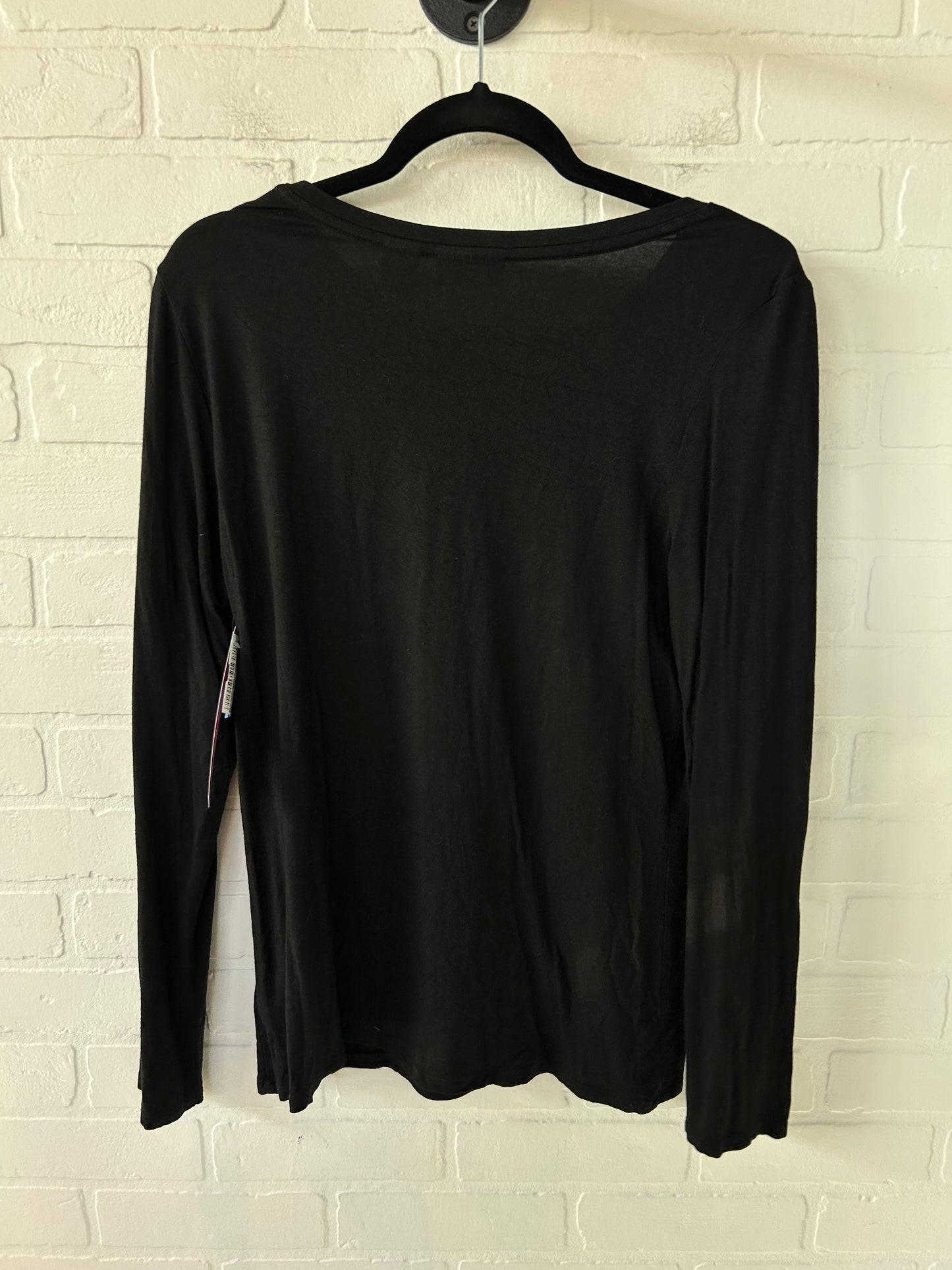 Top Long Sleeve Basic By Adrienne Vittadini In Black, Size: L