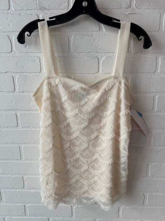 Top Sleeveless By Ann Taylor In Cream, Size: M