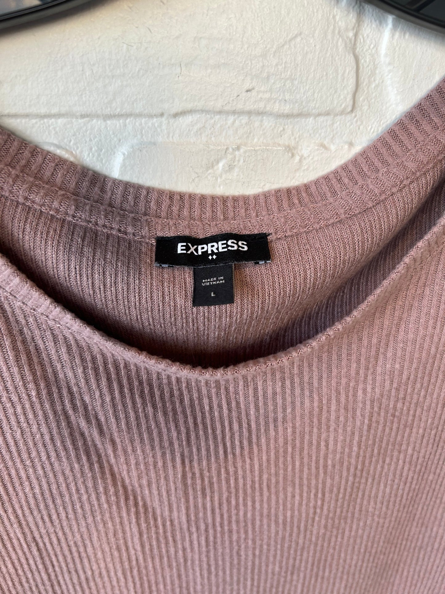 Top Long Sleeve By Express In Brown, Size: L