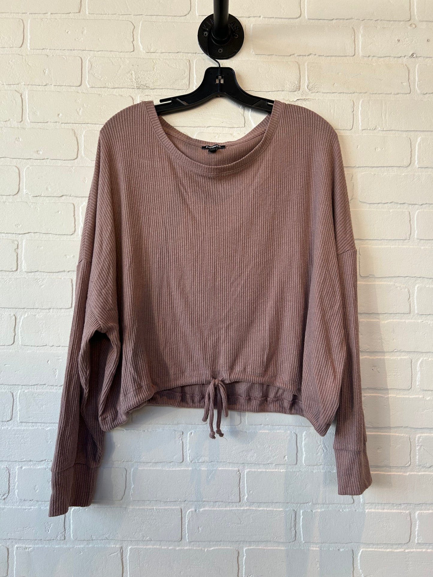 Top Long Sleeve By Express In Brown, Size: L