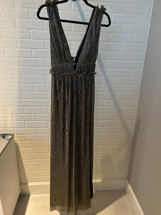 Dress Party Long By Lulus In Gold & Silver, Size: Xs