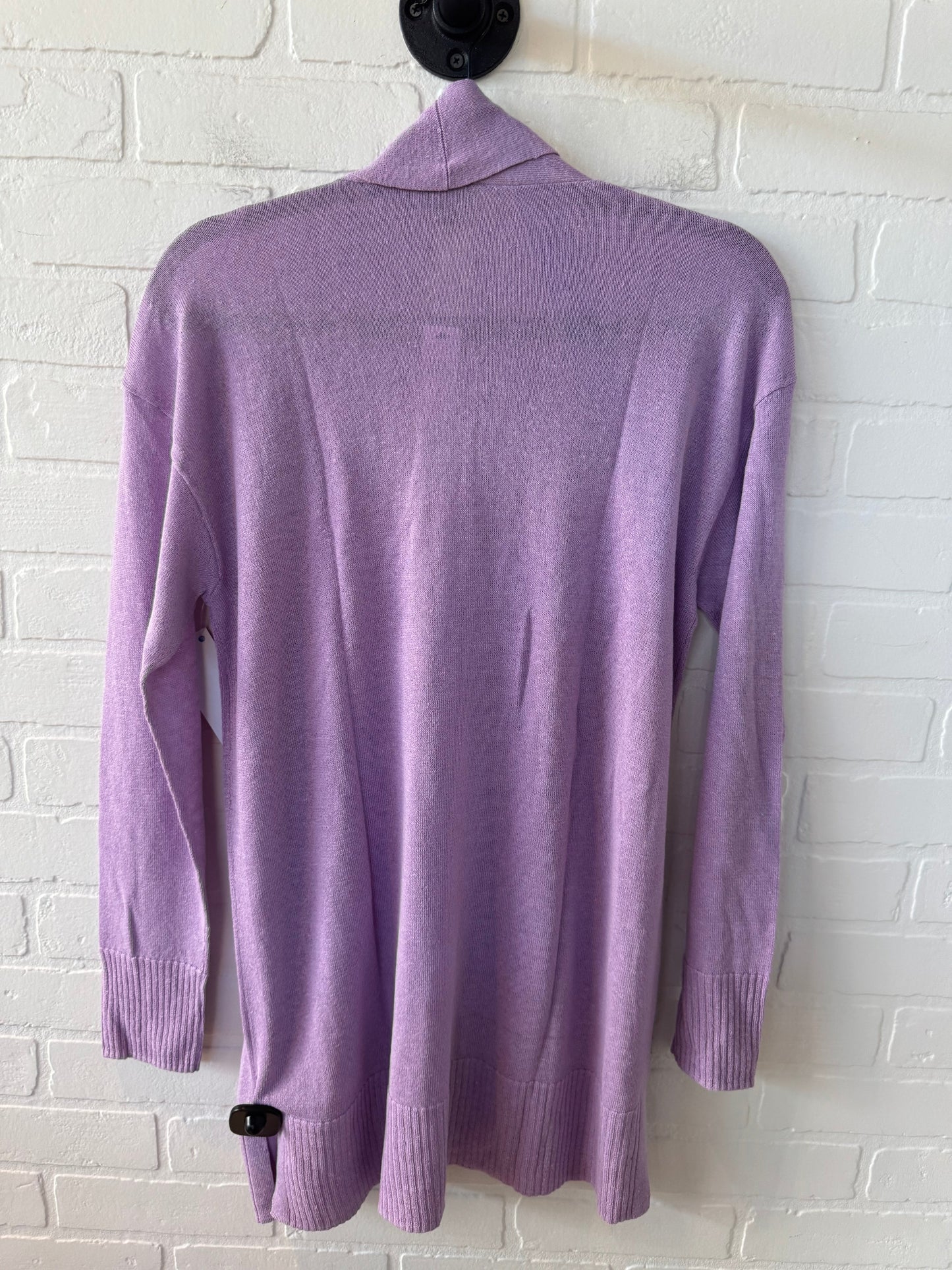 Sweater Cardigan By Talbots In Purple, Size: M