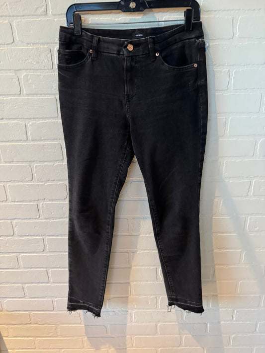 Jeans Skinny By Express In Black, Size: 8