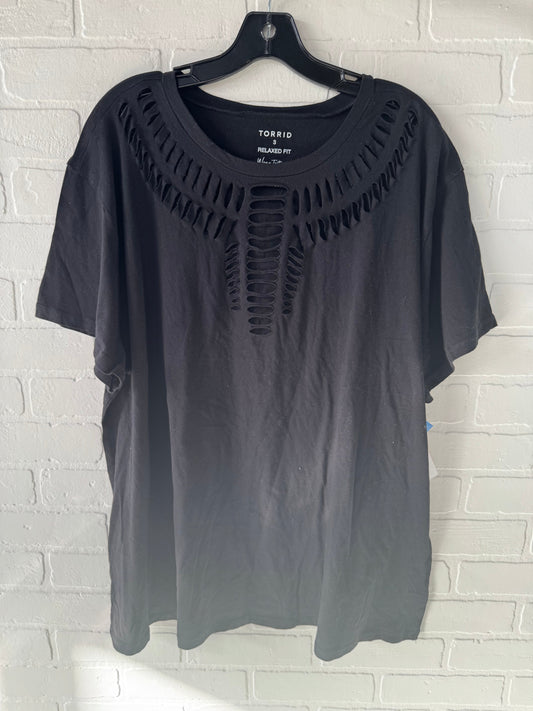 Top Short Sleeve Basic By Torrid In Black, Size: 3x