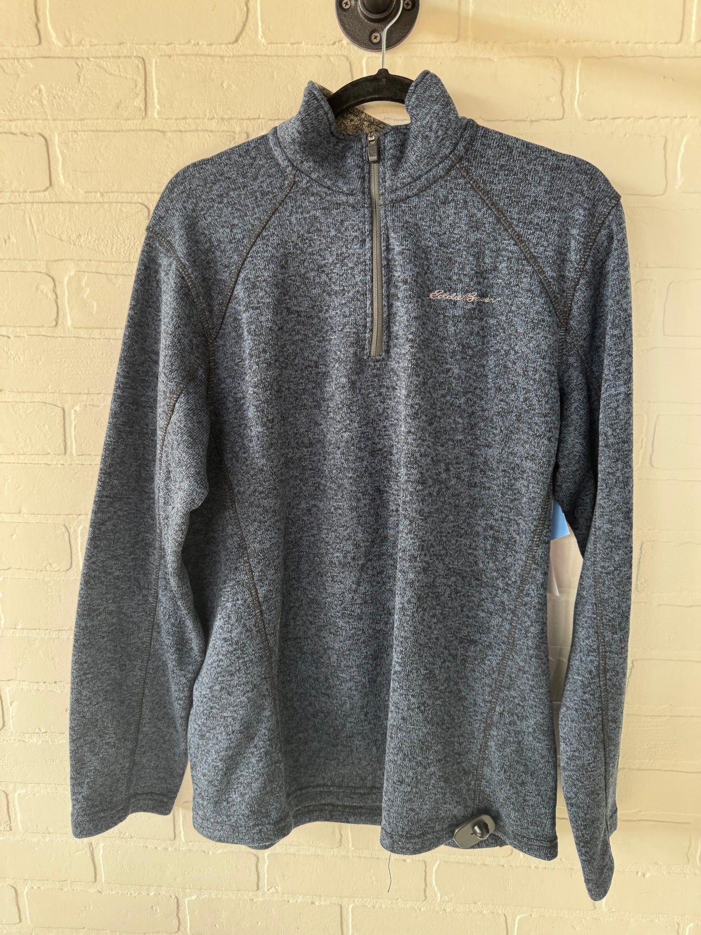 Jacket Fleece By Eddie Bauer In Blue, Size: L