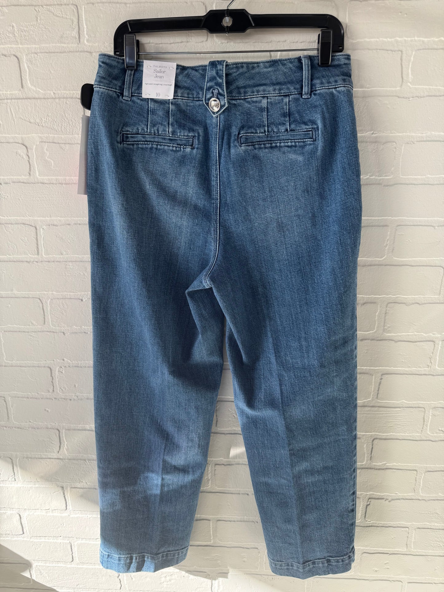 Jeans Straight By Talbots In Blue Denim, Size: 10