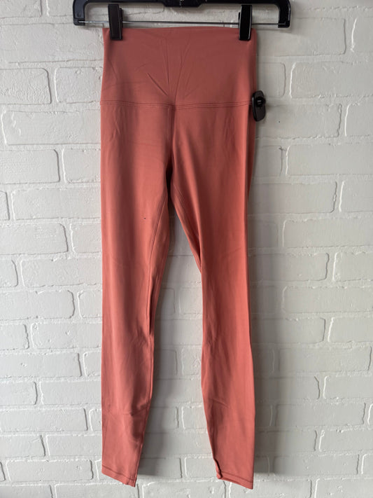 Athletic Leggings By Lululemon In Orange, Size: 2