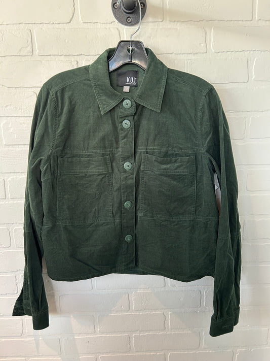 Jacket Shirt By Kut In Green, Size: S