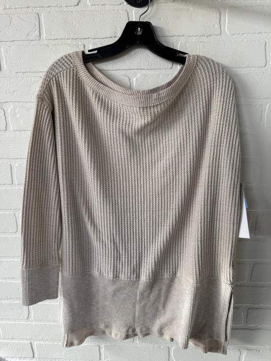 Top Long Sleeve By American Eagle In Beige, Size: M