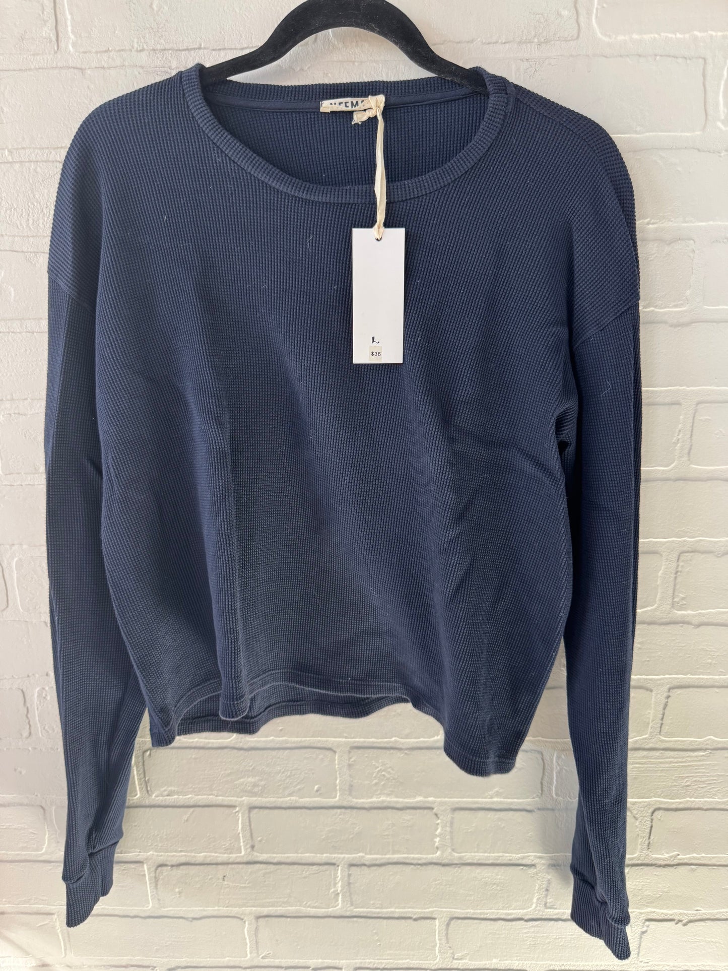 Top Long Sleeve Basic By Neema In Navy, Size: L